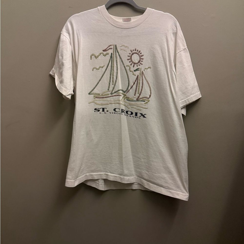 Fruit of the Loom White Short Sleeve Tee Saint Croix